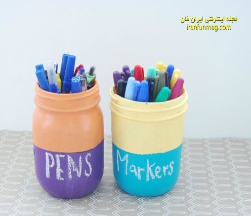 استفاده از شیشه برای مدادها و خودکارها