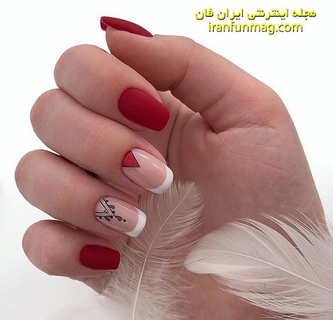 طراحی ناخن با تم قرمز