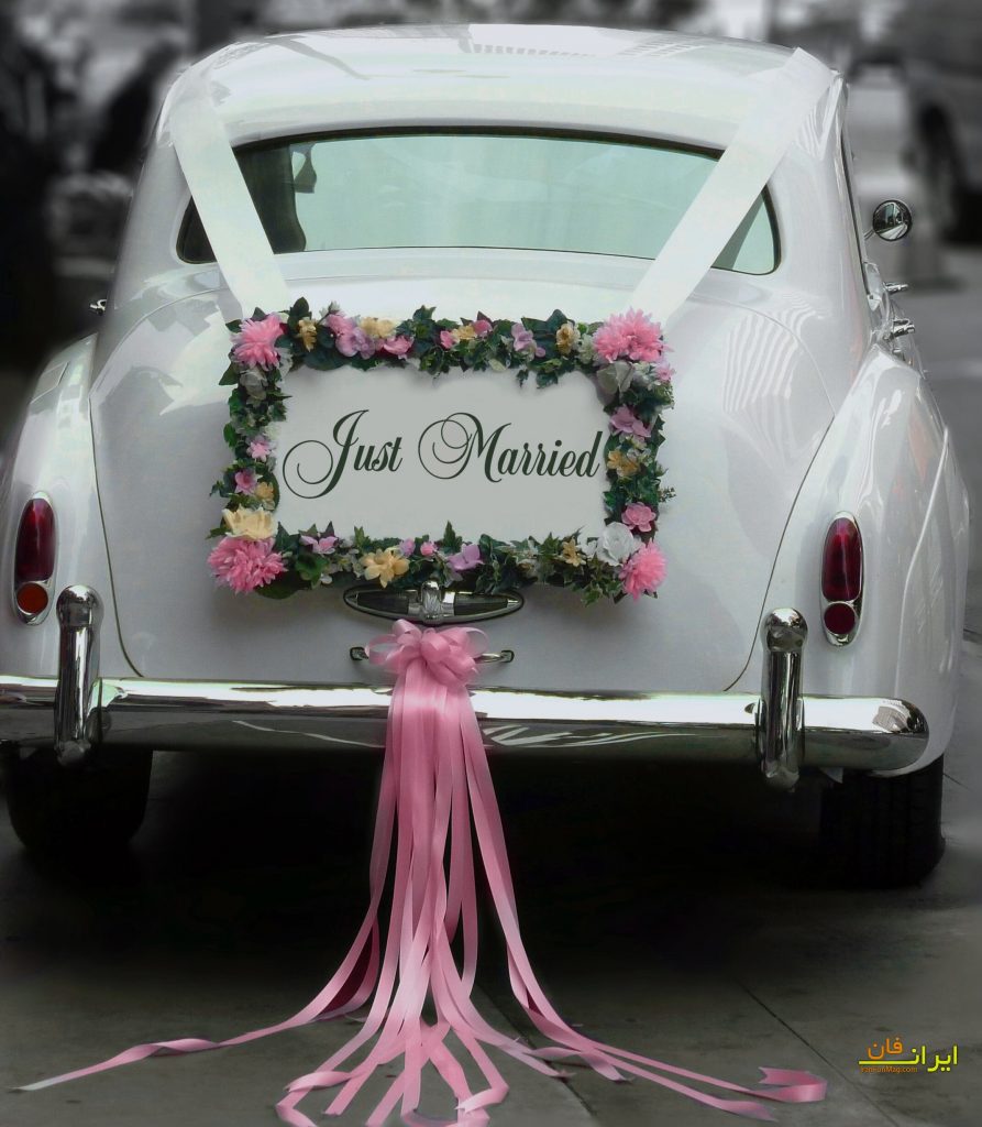 تزئین ماشین عروس قدیمی