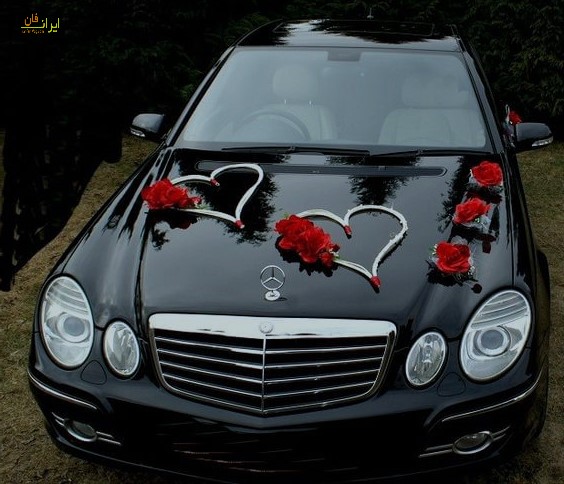  تزئین ماشین عروس مشکی