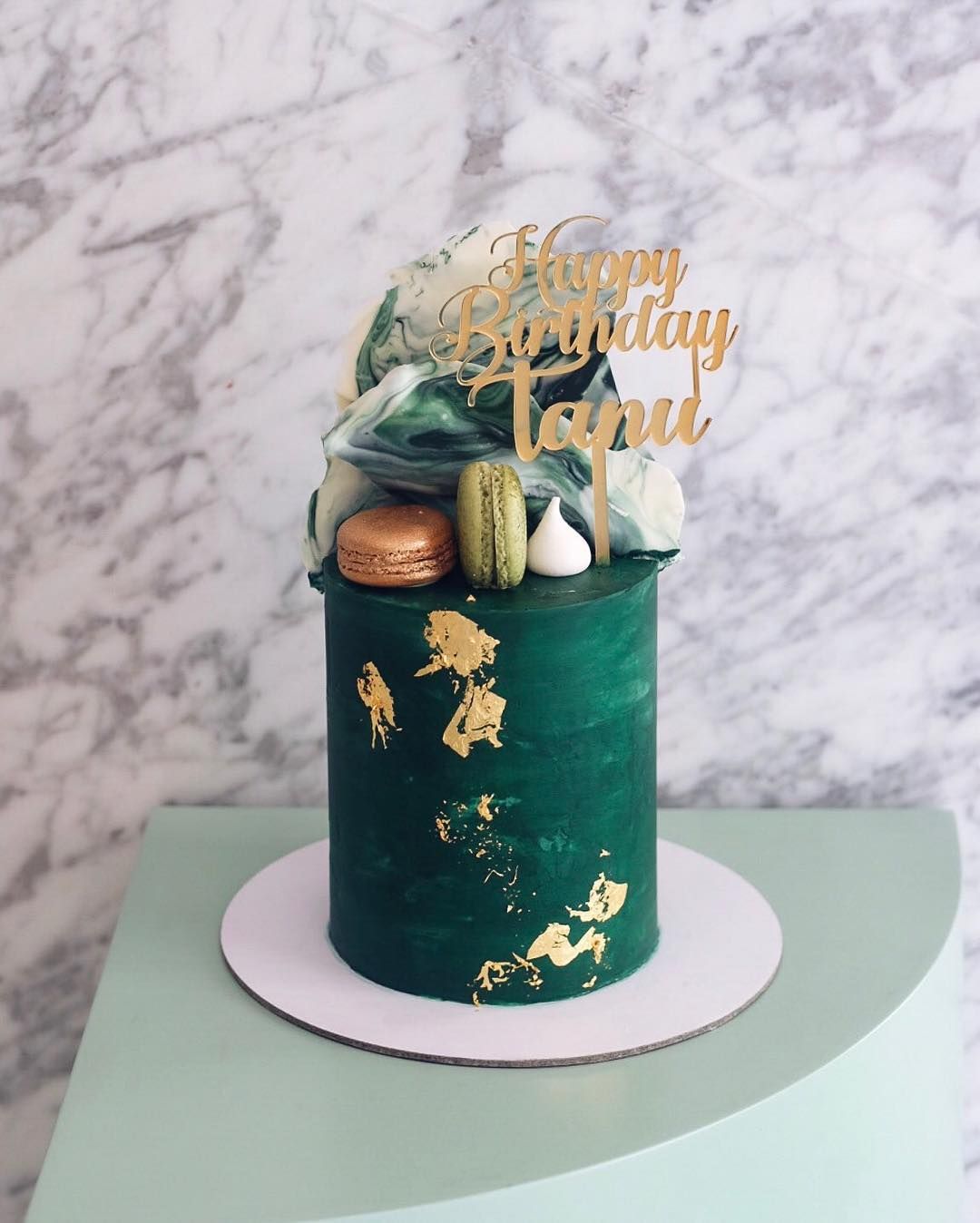  کیک تولد با تم سبز