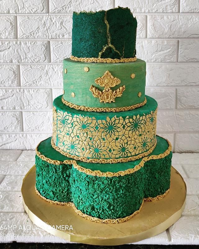 زیباترین کیک ها با تم سبز