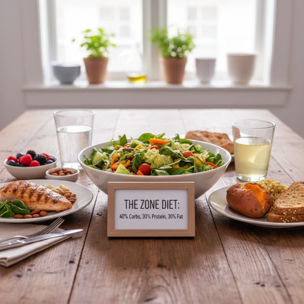 نمونه برنامه غذایی یک روزه در رژیم زون