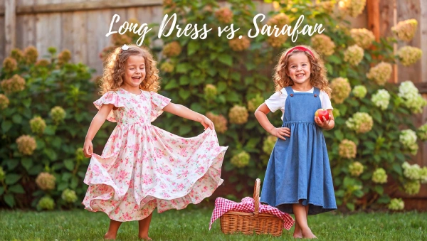 پیراهن بلند یا سارافون برای دختر کوچولو؟