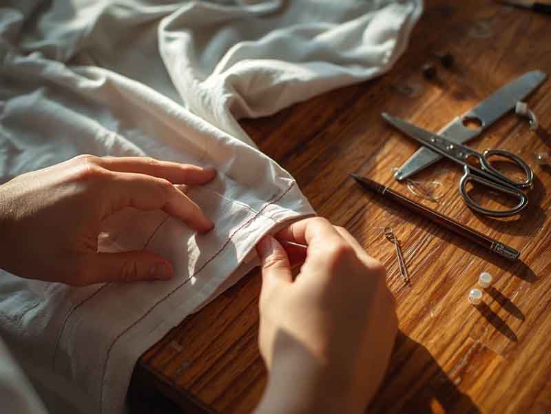 تنگ کردن پیراهن بدون چرخ خیاطی